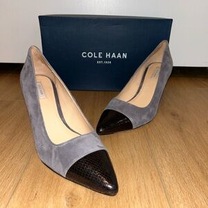 Cole Haan Gray Suede Heels
